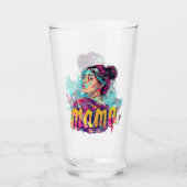 Gepersonaliseerde Retro Mama Pop Kunst (13) Glas (Voorkant)