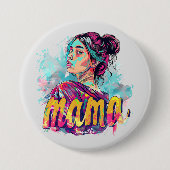 Gepersonaliseerde Retro Mama Pop Kunst (13) Ronde Button 7,6 Cm (Voorkant)