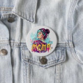 Gepersonaliseerde Retro Mama Pop Kunst (13) Ronde Button 7,6 Cm (In situ)