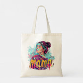 Gepersonaliseerde Retro Mama Pop Kunst (13) Tote Bag (Achterkant)