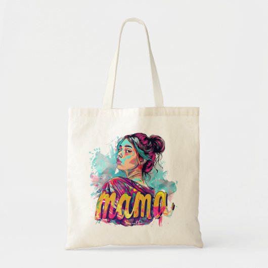 Gepersonaliseerde Retro Mama Pop Kunst (13) Tote Bag (Voorkant)