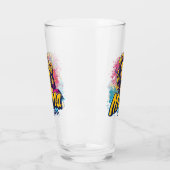 Gepersonaliseerde Retro Mama Pop Kunst (14) Glas (Links)
