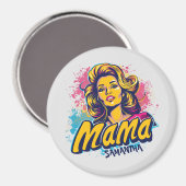 Gepersonaliseerde Retro Mama Pop Kunst (14) Magneet (Voorkant / Achterkant)