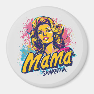 Gepersonaliseerde Retro Mama Pop Kunst (14) Magneet