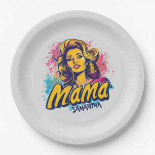 Gepersonaliseerde Retro Mama Pop Kunst (14) Papieren Bordje