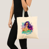 Gepersonaliseerde Retro Mama Pop Kunst (15) Tote Bag (Voorkant (product))