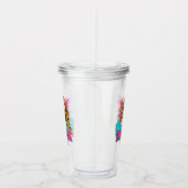 Gepersonaliseerde Retro Mama Pop Kunst (16) Acryl Drinkbeker (Rechts)