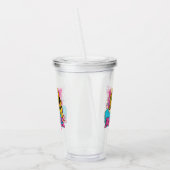 Gepersonaliseerde Retro Mama Pop Kunst (16) Acryl Drinkbeker (Links)