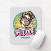 Gepersonaliseerde Retro Mama Pop Kunst (16) Muismat (Met muis)