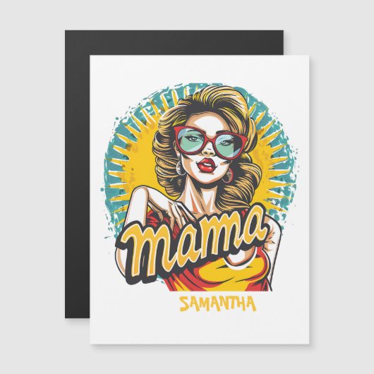 Gepersonaliseerde Retro Mama Pop Kunst (17) (Voorkant / Achterkant)