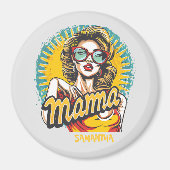 Gepersonaliseerde Retro Mama Pop Kunst (17) Magneet (Voorkant)