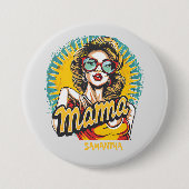 Gepersonaliseerde Retro Mama Pop Kunst (17) Ronde Button 7,6 Cm (Voorkant)