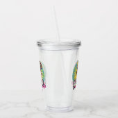 Gepersonaliseerde Retro Mama Pop Kunst (18) Acryl Drinkbeker (Links)