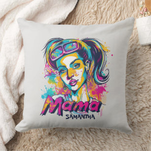 Gepersonaliseerde Retro Mama Pop Kunst (18) Kussen
