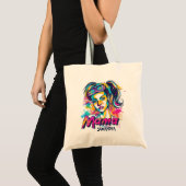 Gepersonaliseerde Retro Mama Pop Kunst (18) Tote Bag (Voorkant (product))