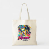 Gepersonaliseerde Retro Mama Pop Kunst (18) Tote Bag (Achterkant)