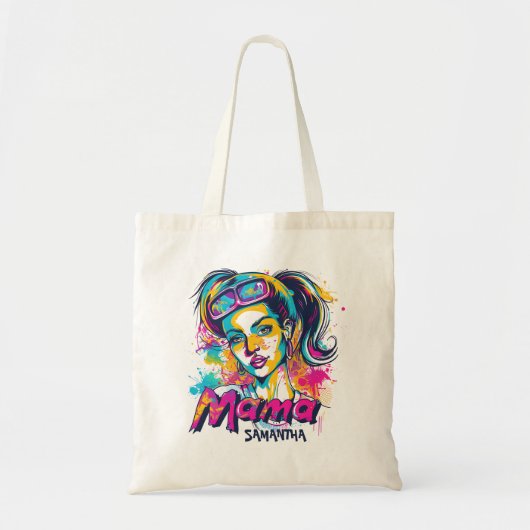 Gepersonaliseerde Retro Mama Pop Kunst (18) Tote Bag (Voorkant)