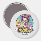 Gepersonaliseerde Retro Mama Pop Kunst (19) Magneet (Voorkant / Achterkant)