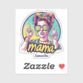 Gepersonaliseerde Retro Mama Pop Kunst (19) Sticke Sticker (Vel)