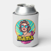 Gepersonaliseerde Retro Mama Pop Kunst (3) Blikjeskoeler (Blikje Voorkant)