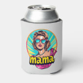 Gepersonaliseerde Retro Mama Pop Kunst (3) Blikjeskoeler (Blikje Achterkant)