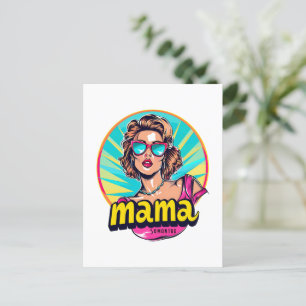Gepersonaliseerde Retro Mama Pop Kunst (3) Briefkaart