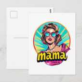 Gepersonaliseerde Retro Mama Pop Kunst (3) Briefkaart (Voorkant / Achterkant)