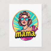 Gepersonaliseerde Retro Mama Pop Kunst (3) Briefkaart (Voorkant)