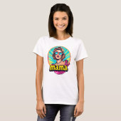 Gepersonaliseerde Retro Mama Pop Kunst (3) T-shirt (Voorkant volledig)