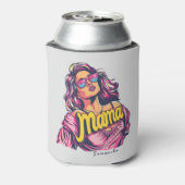 Gepersonaliseerde Retro Mama Pop Kunst (6) Blikjeskoeler (Blikje Achterkant)