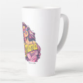 Gepersonaliseerde Retro Mama Pop Kunst (6) Latte Mok (Rechterhoek)