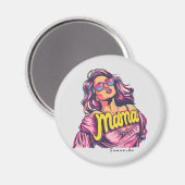 Gepersonaliseerde Retro Mama Pop Kunst (6) Magneet (Voorkant / Achterkant)