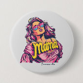 Gepersonaliseerde Retro Mama Pop Kunst (6) Ronde Button 7,6 Cm (Voorkant)