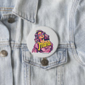 Gepersonaliseerde Retro Mama Pop Kunst (6) Ronde Button 7,6 Cm (In situ)
