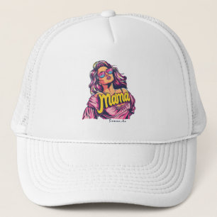 Gepersonaliseerde Retro Mama Pop Kunst (6) Trucker Pet