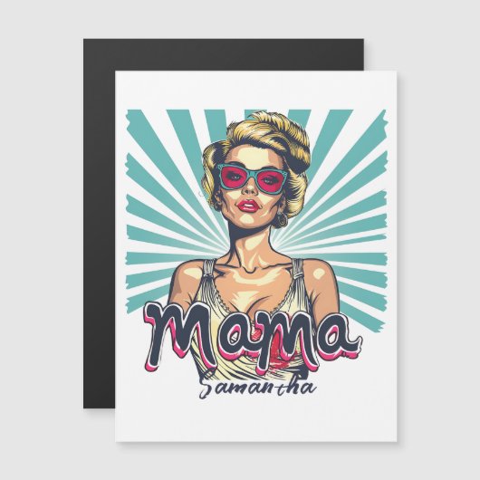 Gepersonaliseerde Retro Mama Pop Kunst (7) (Voorkant / Achterkant)