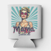 Gepersonaliseerde Retro Mama Pop Kunst (7) Blikjeskoeler (Achterkant)