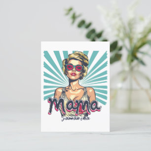Gepersonaliseerde Retro Mama Pop Kunst (7) Briefkaart