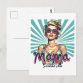 Gepersonaliseerde Retro Mama Pop Kunst (7) Briefkaart (Voorkant / Achterkant)