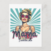 Gepersonaliseerde Retro Mama Pop Kunst (7) Briefkaart (Voorkant)