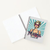 Gepersonaliseerde Retro Mama Pop Kunst (7) Notitieboek (Binnen)
