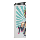 Gepersonaliseerde Retro Mama Pop Kunst (7) Thermosbeker (Gedraaid links)