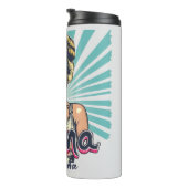 Gepersonaliseerde Retro Mama Pop Kunst (7) Thermosbeker (Geroteerd rechts)