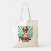 Gepersonaliseerde Retro Mama Pop Kunst (7) Tote Bag (Achterkant)