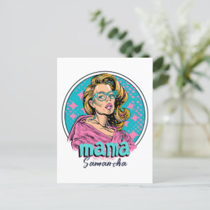 Gepersonaliseerde Retro Mama Pop Kunst (8) Briefkaart