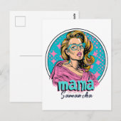 Gepersonaliseerde Retro Mama Pop Kunst (8) Briefkaart (Voorkant / Achterkant)