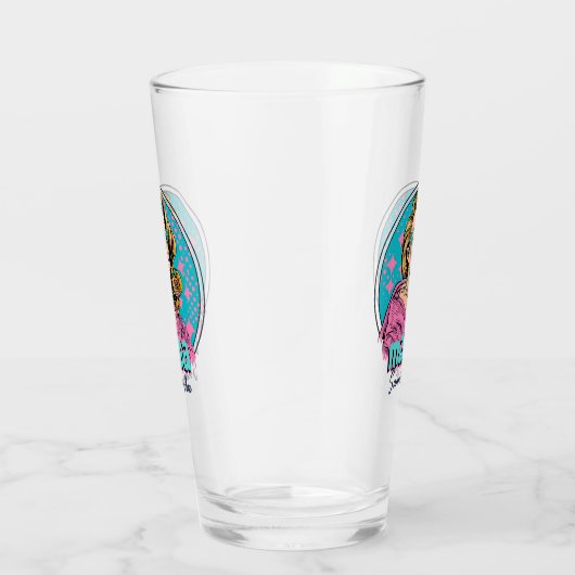 Gepersonaliseerde Retro Mama Pop Kunst (8) Glas (Rechts)