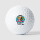 Gepersonaliseerde Retro Mama Pop Kunst (8) Golfballen (Voorkant)