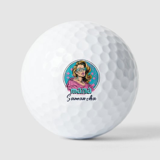 Gepersonaliseerde Retro Mama Pop Kunst (8) Golfballen (Voorkant)