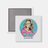 Gepersonaliseerde Retro Mama Pop Kunst (8) Magneet (Voorkant / Achterkant)